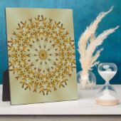 Goldener Weihnachtskranz Fotoplatte (Seite)