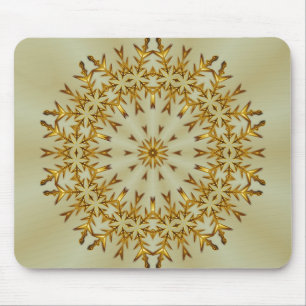 Goldener Weihnachtskranz Mousepad