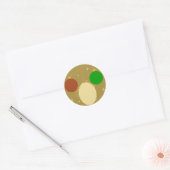 Goldener Weihnachtskugel-Aufkleber Runder Aufkleber (Umschlag)