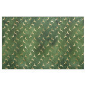 Goldener Weihnachtsmann auf Grün Stoff (Fat Quarter (45,7 x 55,9 cm))