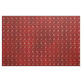 Goldener Weihnachtsmann auf Rot Stoff (Fat Quarter (45,7 x 55,9 cm))