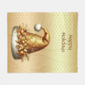 Goldener Weihnachtsmann-Hut Feierabend-Fleece-Deck Fleecedecke (Vorderseite (Horizontal))
