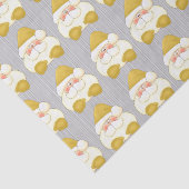 Goldener Weihnachtsmann mit Silberstreifen Seidenpapier (Ausschnitt)