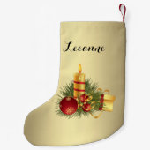 Goldener Weihnachtsname Kleiner Weihnachtsstrumpf (Rückseite)