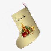 Goldener Weihnachtsname Kleiner Weihnachtsstrumpf (Rückseite (Hängend))