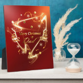goldener Weihnachtspapa Fotoplatte (Seite)