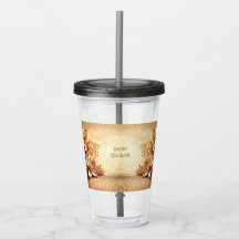 Goldener Weihnachtsstern Acrylbecher