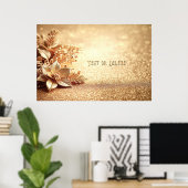 Goldener Weihnachtsstern Poster (Heimbüro)