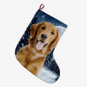 Goldener WeihnachtsStrumpf Großer Weihnachtsstrumpf (Vorderansicht (hängend))