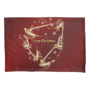 Goldener Weihnachtstext Kissenbezug