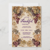 Goldener Weinkeller Erntedank Einladung (Vorderseite)