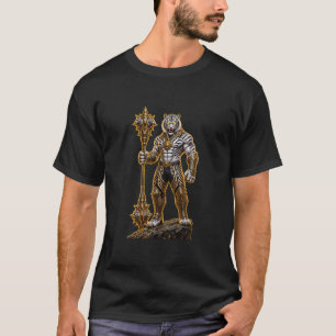 Goldener Weißer Tigerkönig Krieger - Mythisch Stam T-Shirt