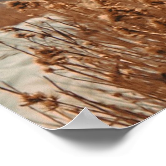 Goldener Weizenberg // Landschaftlicher Peak Poster (Ecke)