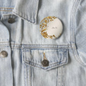 Goldener Wellenförmiger Blätter Blumenknopf Button (Beispiel)