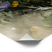 Goldener Welpen Wildblume Freude Poster (Ecke)