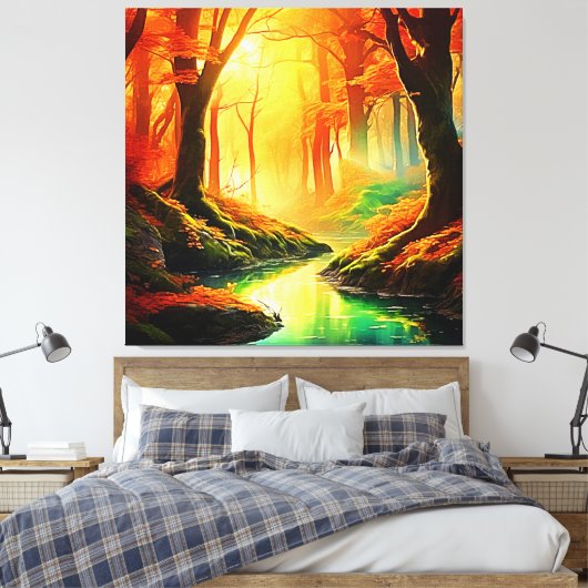 Goldener Whisper vom Herbst Leinwanddruck (Insitu (Schlafzimmer))