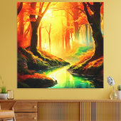 Goldener Whisper vom Herbst Leinwanddruck (Insitu (Wohnzimmer))