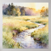 Goldener Wiesenbach Poster (Vorne)