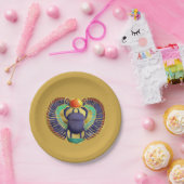 Goldener Winged Scarabäus Pappteller (Party)