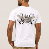 Goldener Winged Schädel - 3 T-Shirt (Rückseite)