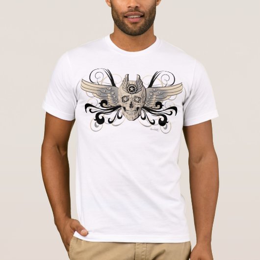 Goldener Winged Schädel - 4 T-Shirt (Vorderseite)