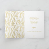 Goldener Winter Feiertagskarte (Innenseite)