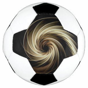 Goldener Wirbel auf Schwarz Fußball