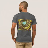Goldener Wirbel T - Shirt (Schwarz voll)