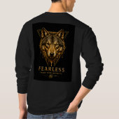 Goldener Wolf Fearlos Tier 🐺 T-Shirt (Rückseite)