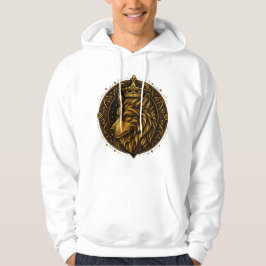 Goldener Wolf mit Kronen-Design-Hemden Hoodie