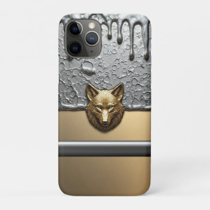 Goldener Wolf Relief Mit Metall-Tropfeneffekt 🐺 Case-Mate iPhone Hülle