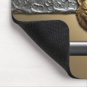 Goldener Wolf Relief Mit Metall-Tropfeneffekt 🐺 Mousepad (Ecke)