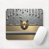 Goldener Wolf Relief Mit Metall-Tropfeneffekt 🐺 Mousepad (Mit Mouse)