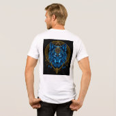 Goldener Wolf Tri-Blend Shirt (Rückseite voll)