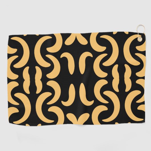 Goldener Wurm Golfhandtuch (Horizontal)