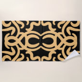 Goldener Wurm Strandtuch (Vorderseite)