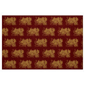 Goldener Zen Koi auf rotem Gewebe Stoff (Fat Quarter (45,7 x 55,9 cm))