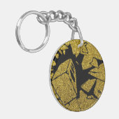 Goldener Ziegel Schlüsselanhänger (Vorderseite links)