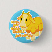 Goldener Ziegen-Knopf Button (Vorderseite)