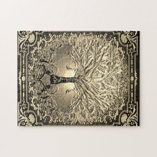 Goldener Zierbaum Puzzle (Horizontal)