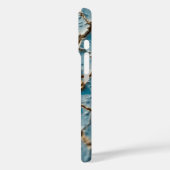 Goldener Zierbrief E mit Kronenüberlagerung Case-Mate iPhone Hülle (Rückseite / Links)