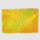 Goldener Zitrusmarmor Golfhandtuch (Horizontal)