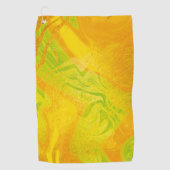 Goldener Zitrusmarmor Golfhandtuch (Vorderseite)