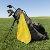 Goldener Zitrusmarmor Golfhandtuch (Gras)