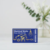 Goldener Zuhause-Stromkreis Visitenkarte (Stehend Vorderseite)