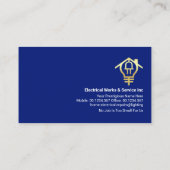 Goldener Zuhause-Stromkreis Visitenkarte (Rückseite)