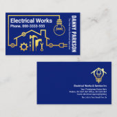 Goldener Zuhause-Stromkreis Visitenkarte (Vorne/Hinten)