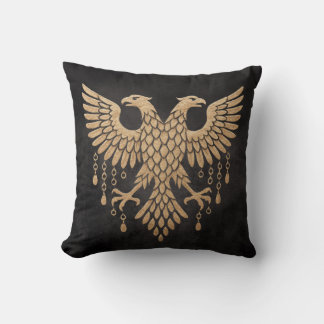 Goldener Zwillingsrabe Nordische Mythologie Schwar Kissen
