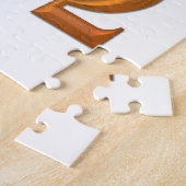 Goldenes "3-D" Alpha und Omega-Symbol Puzzle (Seite)