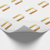 Goldenes "3-D" Liturgical Stole Wrapping Paper Geschenkpapier (Ecke)